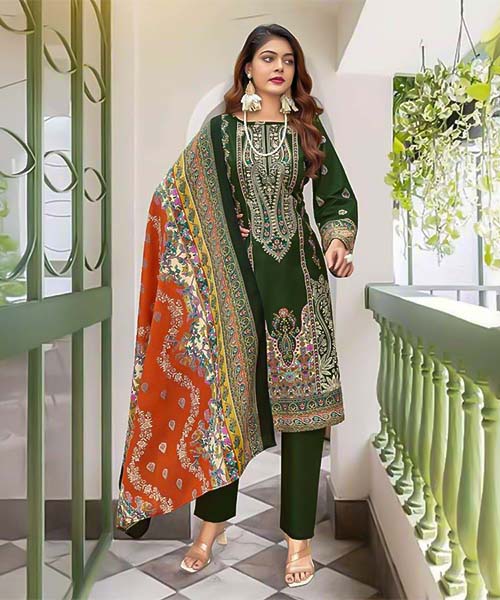 Green  Fancy Casual Wear Salwar Kameez in northampton