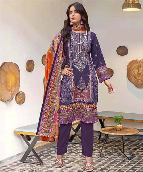 Purple Fancy Casual Wear Salwar Kameez in northampton