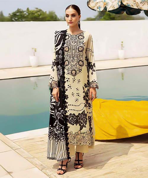 White  Cotton Printed Salwar Kameez in seattle