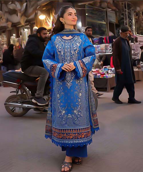 Blue Cotton Printed Salwar Kameez in seattle