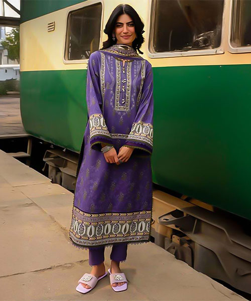 Purple Cotton Printed Salwar Kameez in seattle