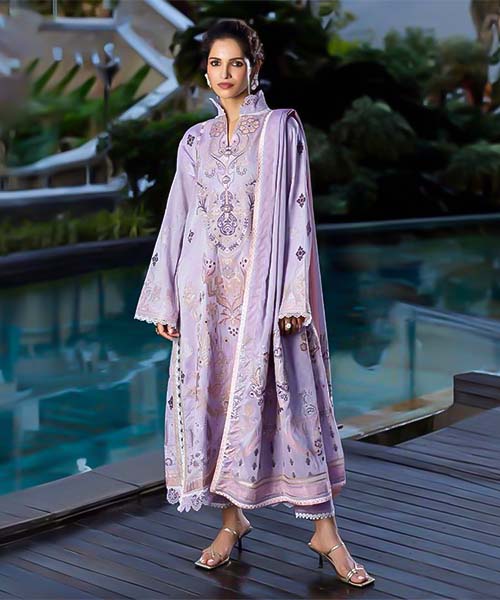 Purple Lawn Cotton Casual Wear Salwar Kameez in switzerland