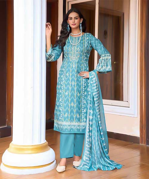 Blue  Cotton Casual Wear Salwar Kameez in middlesbrough