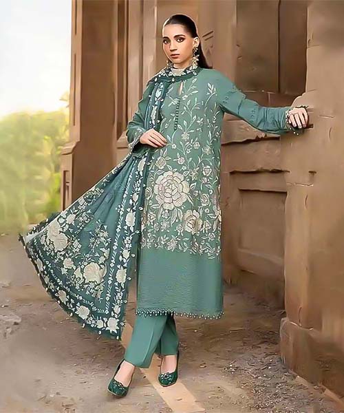 Green Lawn Cotton Casual Wear Salwar Kameez in mumbai