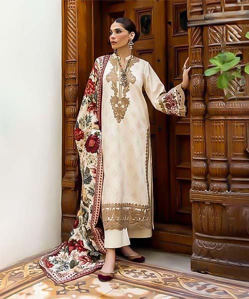 White  Lawn Cotton Casual Wear Salwar Kameez in mumbai