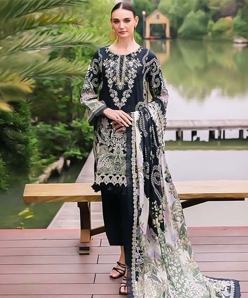 Black  Cotton Printed Salwar Kameez in hereford