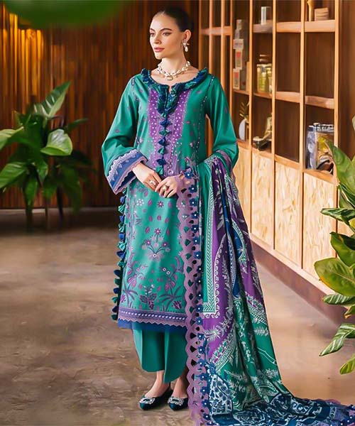 Green  Cotton Printed Salwar Kameez in hereford