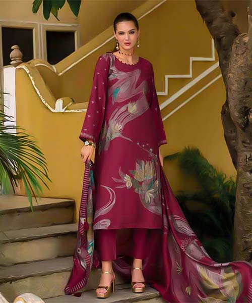 Red  Viscose Modal Casual Wear Salwar Kameez in ipswich