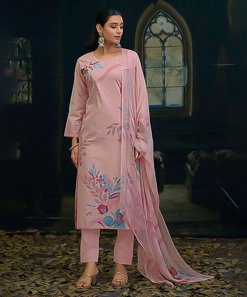 Pink Lawn Cotton Casual Wear Salwar Kameez