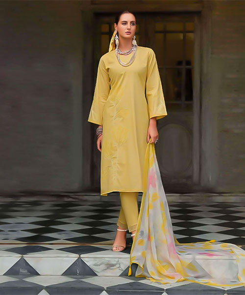 Yellow  Lawn Cotton Casual Wear Salwar Kameez in peterborough