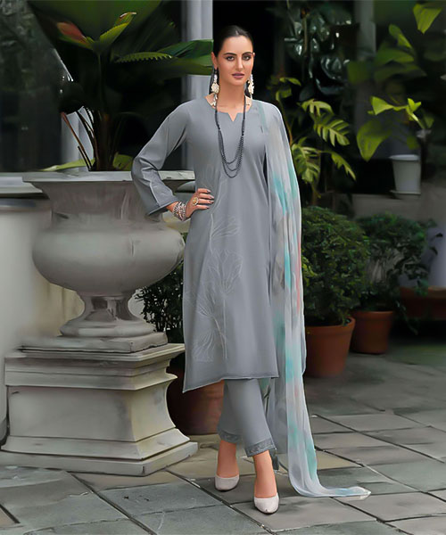 Grey Lawn Cotton Casual Wear Salwar Kameez in peterborough