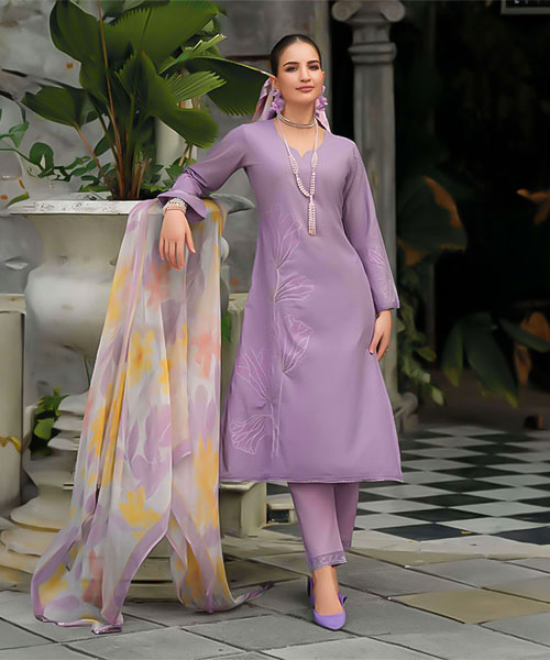 Purple Lawn Cotton Casual Wear Salwar Kameez in peterborough