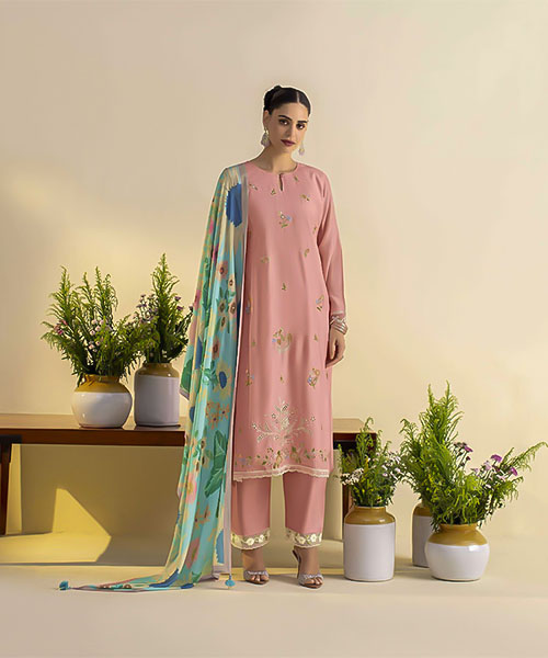 Pink  Lawn Party Wear Salwar Kameez in hereford