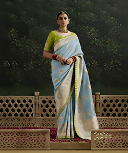 Blue Silk Designer Saree