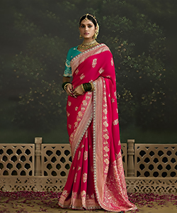 Red Silk Designer Saree