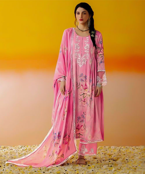 Pink  Muslin Party Wear Salwar Kameez in austin