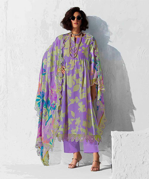 Purple Linen Party Wear Salwar Kameez in tulsa