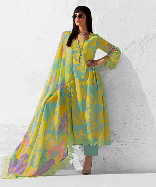 Green  Linen Party Wear Salwar Kameez in tulsa