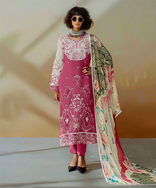 Pink Muslin Party Wear Salwar Kameez in northampton