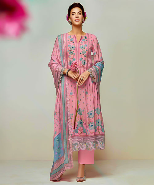 Pink  Muslin Party Wear Salwar Kameez in seattle