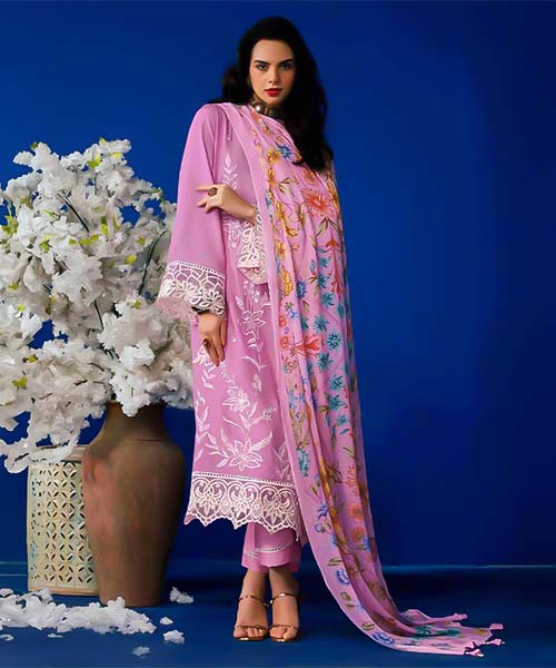Pink  Muslin Party Wear Salwar Kameez in fiji