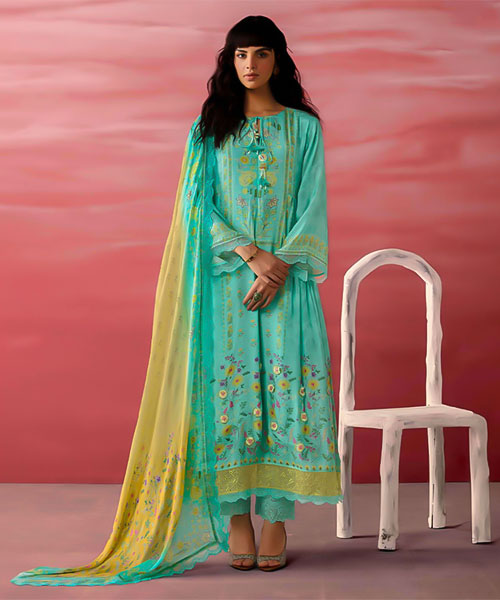 Green  Muslin Party Wear Salwar Kameez in san jose
