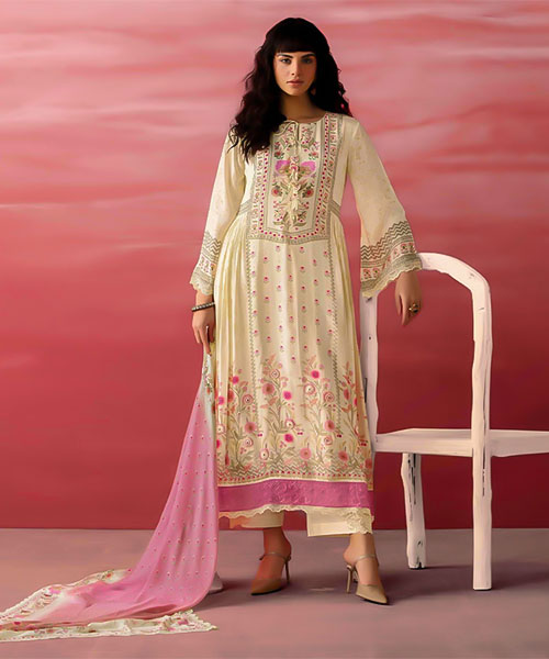 White Muslin Party Wear Salwar Kameez in san jose