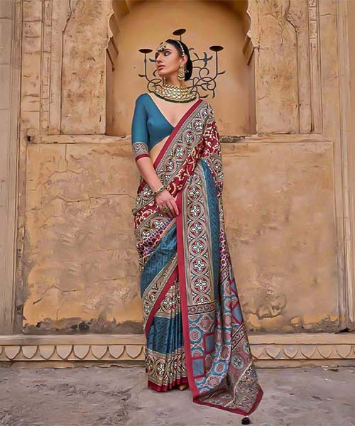 Blue Silk  Casual Wear Saree in denver