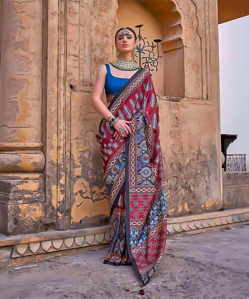 Blue Silk  Casual Wear Saree in denver