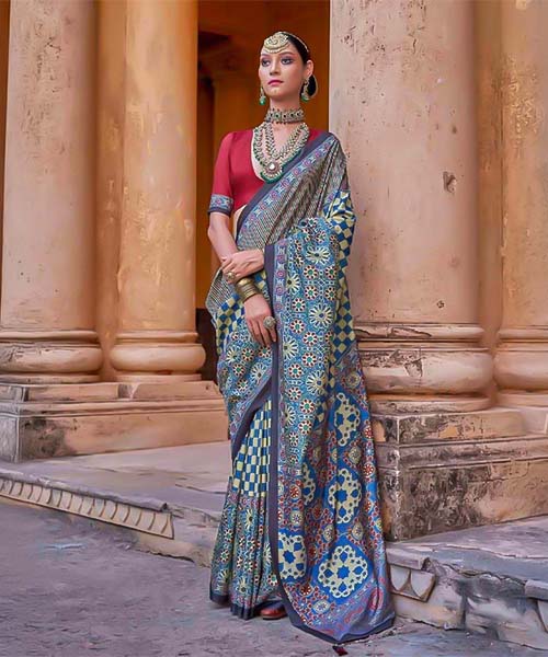 Blue Silk  Casual Wear Saree in denver