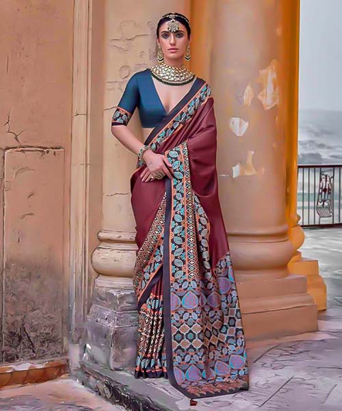 Brown  Silk  Casual Wear Saree in denver