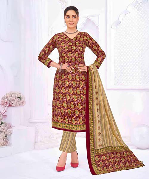Brown  Cotton Casual Wear Salwar Kameez in ipswich