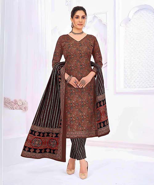Brown  Cotton Casual Wear Salwar Kameez in ipswich