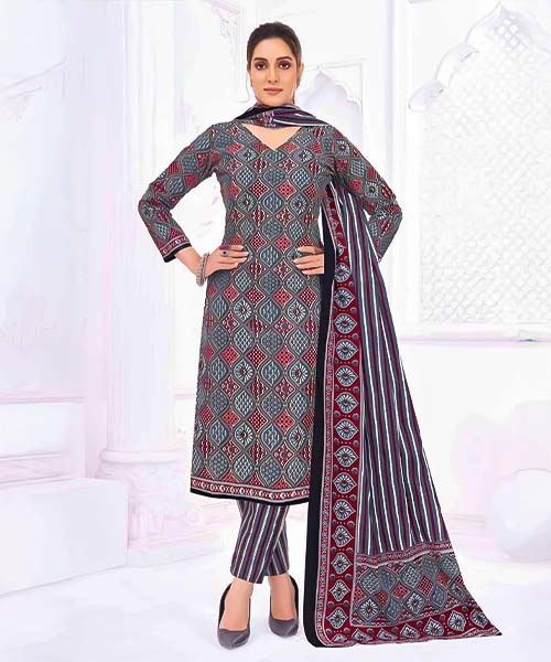 Grey  Cotton Casual Wear Salwar Kameez in ipswich