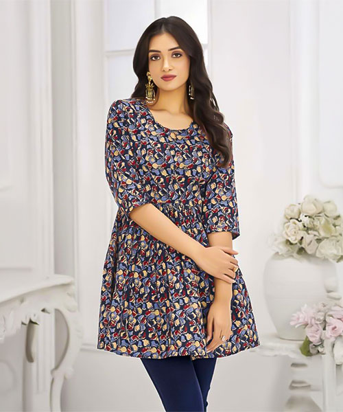 Black  Cotton Printed Kurti in louisville