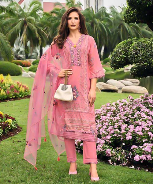 Pink  Muslin Casual Wear Salwar Kameez in las vegas