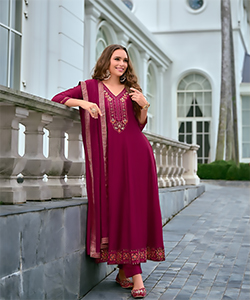 Pink Silk Anarkali Suit