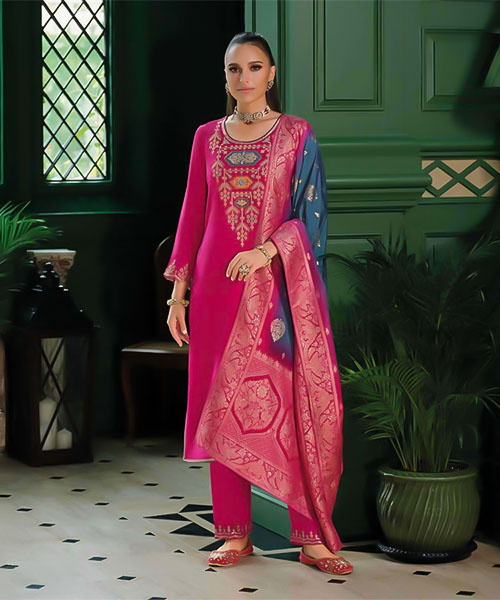 Magenta  Viscose Casual Wear Salwar Kameez in denver