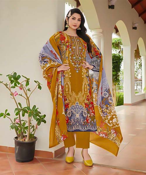 Yellow Cambric Cotton Casual Wear Salwar Kameez in oklahoma city