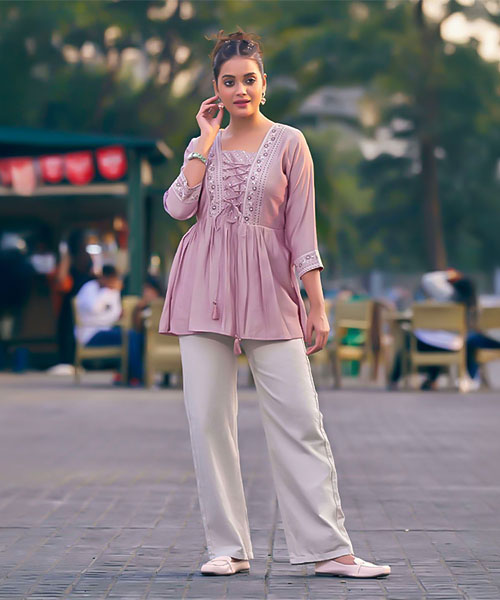 Purple  Silk Casual Wear Kurti in lichfield
