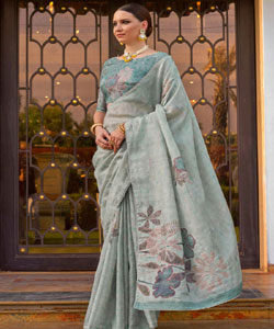 Party Wear Saree With Blouse