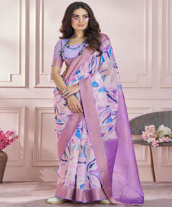 Printed Saree With Blouse