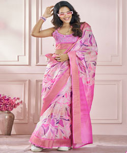 Printed Saree With Blouse