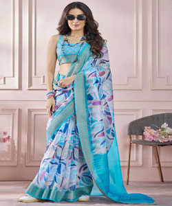 Printed Saree With Blouse