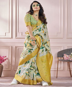 Printed Saree With Blouse