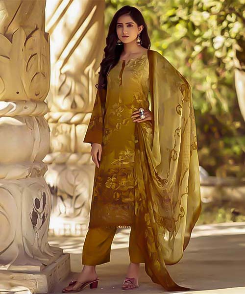 Yellow Jam Cotton Casual Wear Salwar Kameez in mumbai