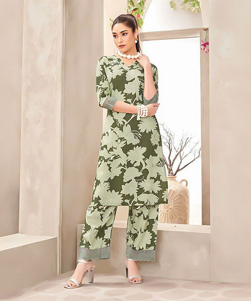 Green  Rayon Printed Kurti in blackpool