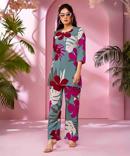 Grey Rayon Printed Kurti in northampton