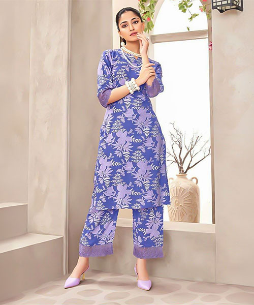 Blue   Rayon Printed Kurti in blackpool
