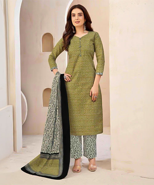 Green  Cotton Casual Wear Salwar Kameez in liverpool